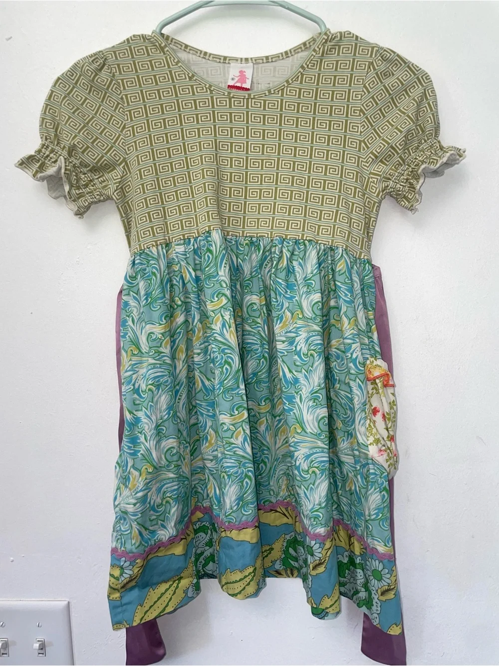 Matilda Jane Serendipity Girls Size 6 Mixed Print Floral Dress Sash